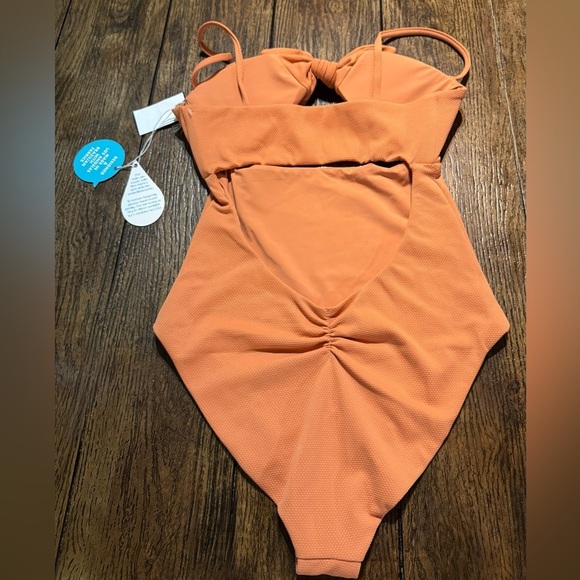 WET Designer Swimwear One Piece Terracota Sexy Cutout Swimsuit  Size Small NWT - Picture 5 of 10